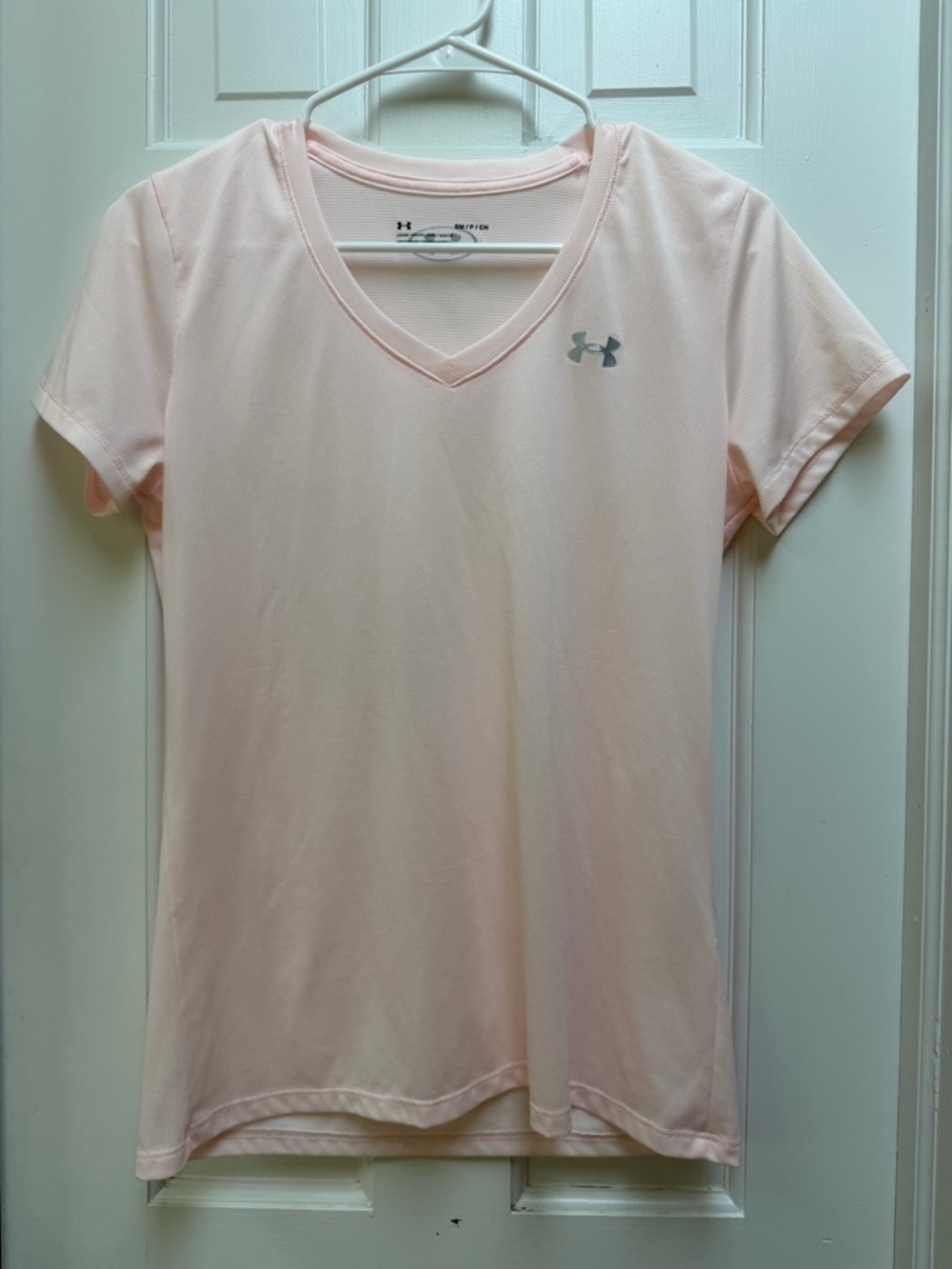 Under Armour Pink V-Neck Short Sleeve Performance Tee